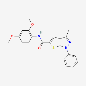 molecular formula C21H19N3O3S B3444178 N-(2,4-dimethoxyphenyl)-3-methyl-1-phenyl-1H-thieno[2,3-c]pyrazole-5-carboxamide 