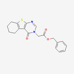 molecular formula C19H18N2O3S B3444182 benzyl (4-oxo-5,6,7,8-tetrahydro[1]benzothieno[2,3-d]pyrimidin-3(4H)-yl)acetate 