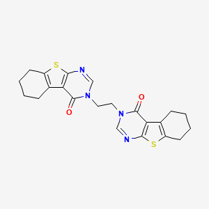 molecular formula C22H22N4O2S2 B3444188 3,3'-(1,2-ethanediyl)bis(5,6,7,8-tetrahydro[1]benzothieno[2,3-d]pyrimidin-4(3H)-one) 