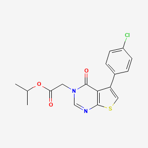 molecular formula C17H15ClN2O3S B3444199 isopropyl [5-(4-chlorophenyl)-4-oxothieno[2,3-d]pyrimidin-3(4H)-yl]acetate 