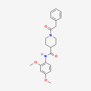 molecular formula C22H26N2O4 B3444207 N-(2,4-dimethoxyphenyl)-1-(phenylacetyl)-4-piperidinecarboxamide 