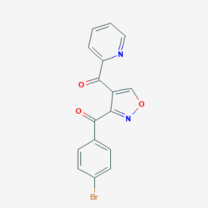 molecular formula C16H9BrN2O3 B344421 [3-(4-Bromobenzoyl)-4-isoxazolyl](2-pyridinyl)methanone 