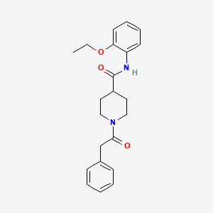 molecular formula C22H26N2O3 B3444215 N-(2-ethoxyphenyl)-1-(phenylacetyl)-4-piperidinecarboxamide 