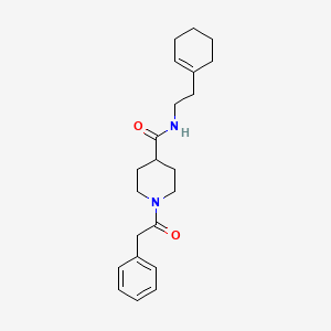 molecular formula C22H30N2O2 B3444238 N-[2-(1-cyclohexen-1-yl)ethyl]-1-(phenylacetyl)-4-piperidinecarboxamide 