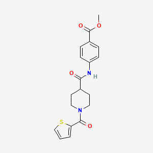molecular formula C19H20N2O4S B3444257 methyl 4-({[1-(2-thienylcarbonyl)-4-piperidinyl]carbonyl}amino)benzoate 