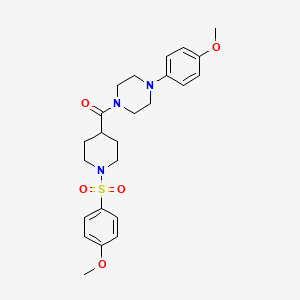 molecular formula C24H31N3O5S B3444263 1-(4-methoxyphenyl)-4-({1-[(4-methoxyphenyl)sulfonyl]-4-piperidinyl}carbonyl)piperazine 