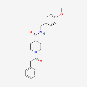 molecular formula C22H26N2O3 B3444279 N-(4-methoxybenzyl)-1-(phenylacetyl)-4-piperidinecarboxamide 