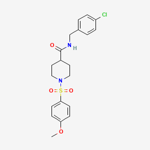 molecular formula C20H23ClN2O4S B3444282 N-(4-chlorobenzyl)-1-[(4-methoxyphenyl)sulfonyl]-4-piperidinecarboxamide 