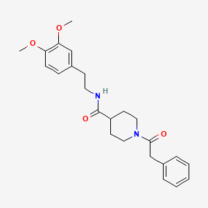 molecular formula C24H30N2O4 B3444297 N-[2-(3,4-dimethoxyphenyl)ethyl]-1-(phenylacetyl)-4-piperidinecarboxamide 