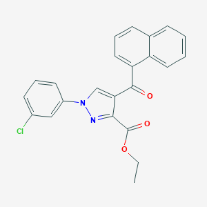 molecular formula C23H17ClN2O3 B344430 ethyl 1-(3-chlorophenyl)-4-(1-naphthoyl)-1H-pyrazole-3-carboxylate 