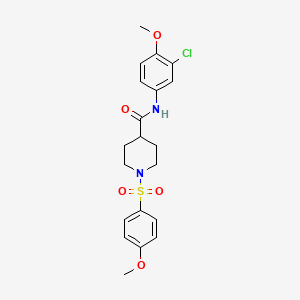 molecular formula C20H23ClN2O5S B3444309 N-(3-chloro-4-methoxyphenyl)-1-[(4-methoxyphenyl)sulfonyl]-4-piperidinecarboxamide 
