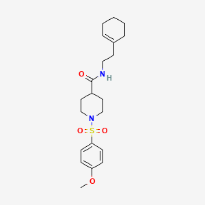 molecular formula C21H30N2O4S B3444330 N-[2-(1-cyclohexen-1-yl)ethyl]-1-[(4-methoxyphenyl)sulfonyl]-4-piperidinecarboxamide 