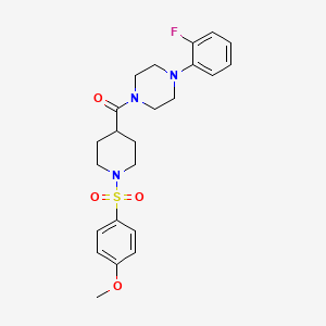 molecular formula C23H28FN3O4S B3444345 1-(2-fluorophenyl)-4-({1-[(4-methoxyphenyl)sulfonyl]-4-piperidinyl}carbonyl)piperazine 