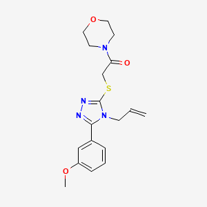 molecular formula C18H22N4O3S B3444347 4-({[4-allyl-5-(3-methoxyphenyl)-4H-1,2,4-triazol-3-yl]thio}acetyl)morpholine 