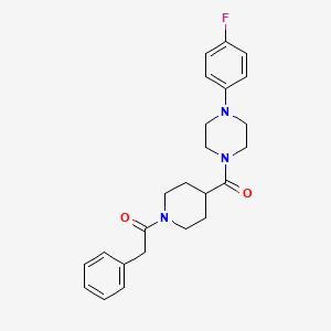 molecular formula C24H28FN3O2 B3444357 1-(4-fluorophenyl)-4-{[1-(phenylacetyl)-4-piperidinyl]carbonyl}piperazine 