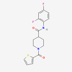 molecular formula C17H16F2N2O2S B3444364 N-(2,4-difluorophenyl)-1-(2-thienylcarbonyl)-4-piperidinecarboxamide 