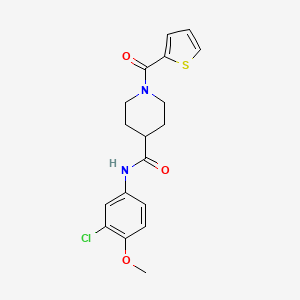 molecular formula C18H19ClN2O3S B3444369 N-(3-chloro-4-methoxyphenyl)-1-(2-thienylcarbonyl)-4-piperidinecarboxamide 