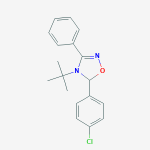 molecular formula C18H19ClN2O B344440 4-Tert-butyl-5-(4-chlorophenyl)-3-phenyl-4,5-dihydro-1,2,4-oxadiazole 