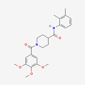 molecular formula C24H30N2O5 B3444402 N-(2,3-dimethylphenyl)-1-(3,4,5-trimethoxybenzoyl)-4-piperidinecarboxamide 