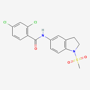 molecular formula C16H14Cl2N2O3S B3444431 2,4-dichloro-N-[1-(methylsulfonyl)-2,3-dihydro-1H-indol-5-yl]benzamide 