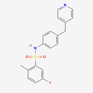molecular formula C19H17FN2O2S B3444435 5-fluoro-2-methyl-N-[4-(4-pyridinylmethyl)phenyl]benzenesulfonamide 