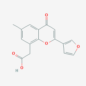 molecular formula C16H12O5 B344444 [2-(3-furyl)-6-methyl-4-oxo-4H-chromen-8-yl]acetic acid 