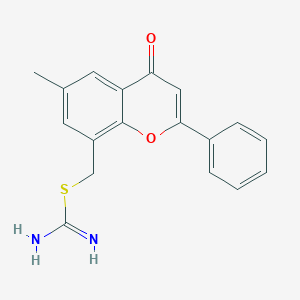 molecular formula C18H16N2O2S B344445 (6-methyl-4-oxo-2-phenyl-4H-chromen-8-yl)methyl imidothiocarbamate 