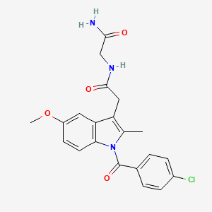 molecular formula C21H20ClN3O4 B3444451 N~2~-{[1-(4-chlorobenzoyl)-5-methoxy-2-methyl-1H-indol-3-yl]acetyl}glycinamide 