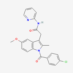 molecular formula C24H20ClN3O3 B3444454 2-[1-(4-chlorobenzoyl)-5-methoxy-2-methyl-1H-indol-3-yl]-N-2-pyridinylacetamide 