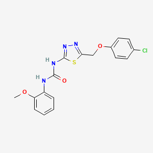 molecular formula C17H15ClN4O3S B3444469 N-{5-[(4-chlorophenoxy)methyl]-1,3,4-thiadiazol-2-yl}-N'-(2-methoxyphenyl)urea 