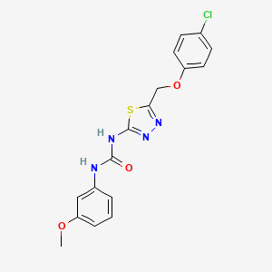 molecular formula C17H15ClN4O3S B3444504 N-{5-[(4-chlorophenoxy)methyl]-1,3,4-thiadiazol-2-yl}-N'-(3-methoxyphenyl)urea 