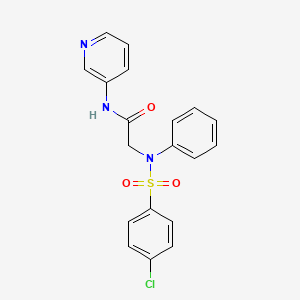 molecular formula C19H16ClN3O3S B3444525 N~2~-[(4-chlorophenyl)sulfonyl]-N~2~-phenyl-N~1~-3-pyridinylglycinamide 