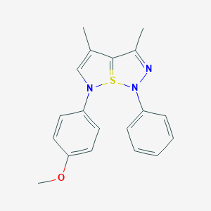 molecular formula C19H19N3OS B344454 6-(4-Methoxyphenyl)-3,4-dimethyl-1-phenyl-1,6-dihydro-7lambda~4~-isothiazolo[5,1-e][1,2,3]thiadiazole 