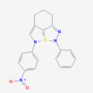 4-(4-nitrophenyl)-2-phenyl-4,6,7,8-tetrahydro-2H-3lambda~4~-isothiazolo[4,5,1-hi][1,2,3]benzothiadiazole
