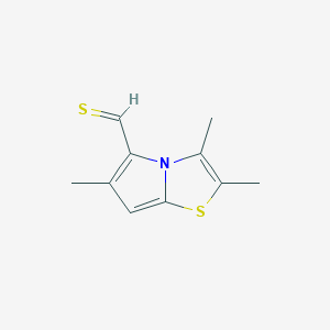 molecular formula C10H11NS2 B344457 2,3,6-Trimethylpyrrolo[2,1-b][1,3]thiazole-5-carbothialdehyde 