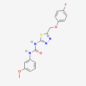 molecular formula C17H15FN4O3S B3444580 N-{5-[(4-fluorophenoxy)methyl]-1,3,4-thiadiazol-2-yl}-N'-(3-methoxyphenyl)urea 