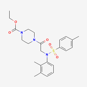 molecular formula C24H31N3O5S B3444591 ethyl 4-{N-(2,3-dimethylphenyl)-N-[(4-methylphenyl)sulfonyl]glycyl}-1-piperazinecarboxylate 