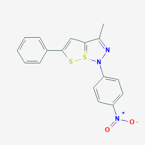 molecular formula C17H13N3O2S2 B344460 3-methyl-1-(4-nitrophenyl)-5-phenyl-1H-7lambda~4~-[1,2]dithiolo[5,1-e][1,2,3]thiadiazole 