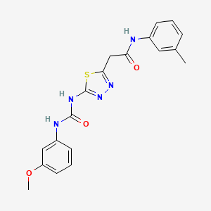 molecular formula C19H19N5O3S B3444603 2-[5-({[(3-methoxyphenyl)amino]carbonyl}amino)-1,3,4-thiadiazol-2-yl]-N-(3-methylphenyl)acetamide 