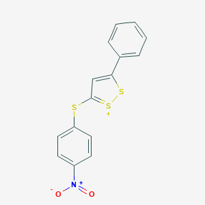 molecular formula C15H10NO2S3+ B344461 5-[(4-Nitrophenyl)sulfanyl]-3-phenyl-1,2-dithiol-1-ium 