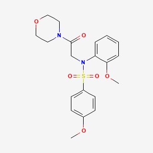 molecular formula C20H24N2O6S B3444615 4-methoxy-N-(2-methoxyphenyl)-N-[2-(4-morpholinyl)-2-oxoethyl]benzenesulfonamide 