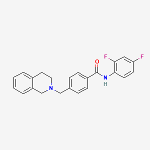molecular formula C23H20F2N2O B3444621 N-(2,4-difluorophenyl)-4-(3,4-dihydro-2(1H)-isoquinolinylmethyl)benzamide 