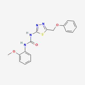 molecular formula C17H16N4O3S B3444641 N-(2-methoxyphenyl)-N'-[5-(phenoxymethyl)-1,3,4-thiadiazol-2-yl]urea 