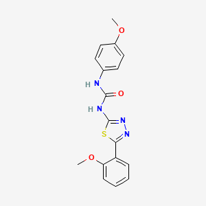 molecular formula C17H16N4O3S B3444666 N-(4-methoxyphenyl)-N'-[5-(2-methoxyphenyl)-1,3,4-thiadiazol-2-yl]urea 