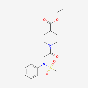 molecular formula C17H24N2O5S B3444706 ethyl 1-[N-(methylsulfonyl)-N-phenylglycyl]-4-piperidinecarboxylate 