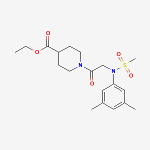 molecular formula C19H28N2O5S B3444762 ethyl 1-[N-(3,5-dimethylphenyl)-N-(methylsulfonyl)glycyl]-4-piperidinecarboxylate 