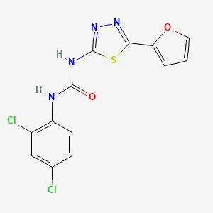 molecular formula C13H8Cl2N4O2S B3444784 N-(2,4-dichlorophenyl)-N'-[5-(2-furyl)-1,3,4-thiadiazol-2-yl]urea 
