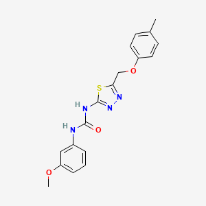 molecular formula C18H18N4O3S B3444802 N-(3-methoxyphenyl)-N'-{5-[(4-methylphenoxy)methyl]-1,3,4-thiadiazol-2-yl}urea 