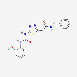 molecular formula C19H19N5O3S B3444823 N-benzyl-2-[5-({[(2-methoxyphenyl)amino]carbonyl}amino)-1,3,4-thiadiazol-2-yl]acetamide 