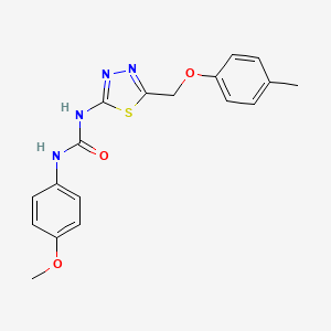 molecular formula C18H18N4O3S B3444831 N-(4-methoxyphenyl)-N'-{5-[(4-methylphenoxy)methyl]-1,3,4-thiadiazol-2-yl}urea 
